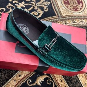 Amalfi Emerald Velvet Loafers